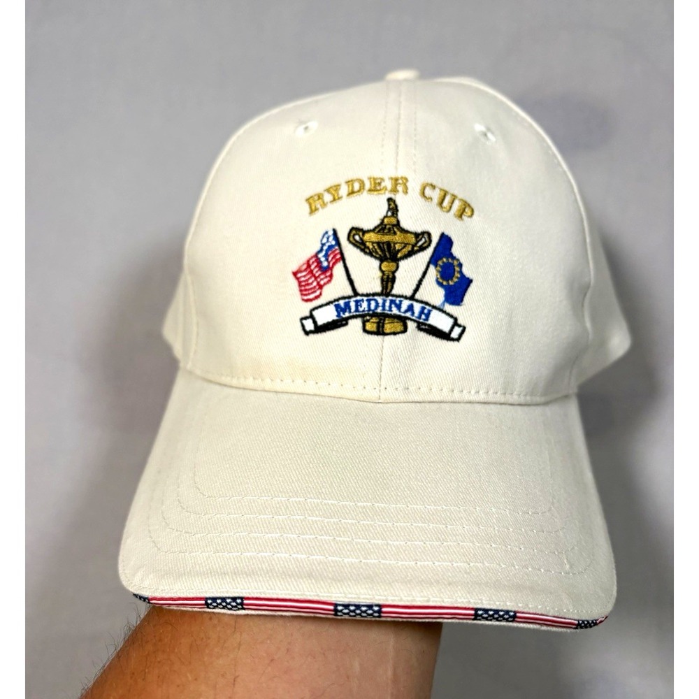 Ryder Cup Medinah Golf Hat 2012 American Needle George Embroidered Cream hat